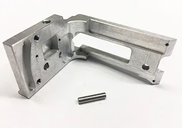 Aluminum bracket with a dowel pin