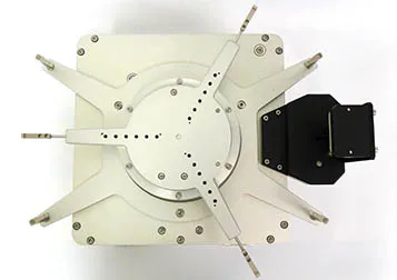 Wafer aligner assembly seen from above